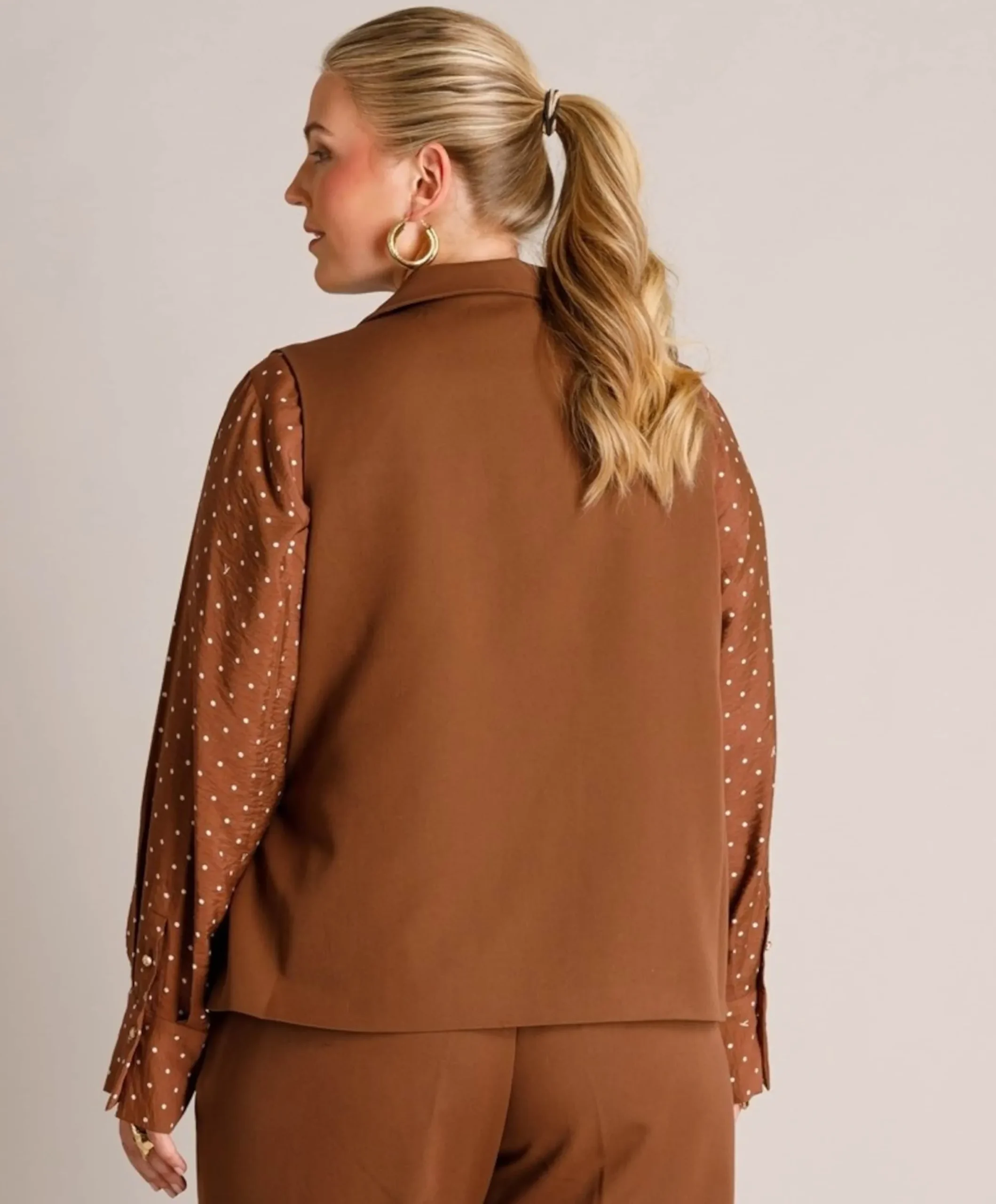 Dames gilet bruin