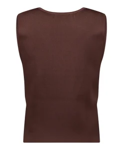 Dames gilet bruin
