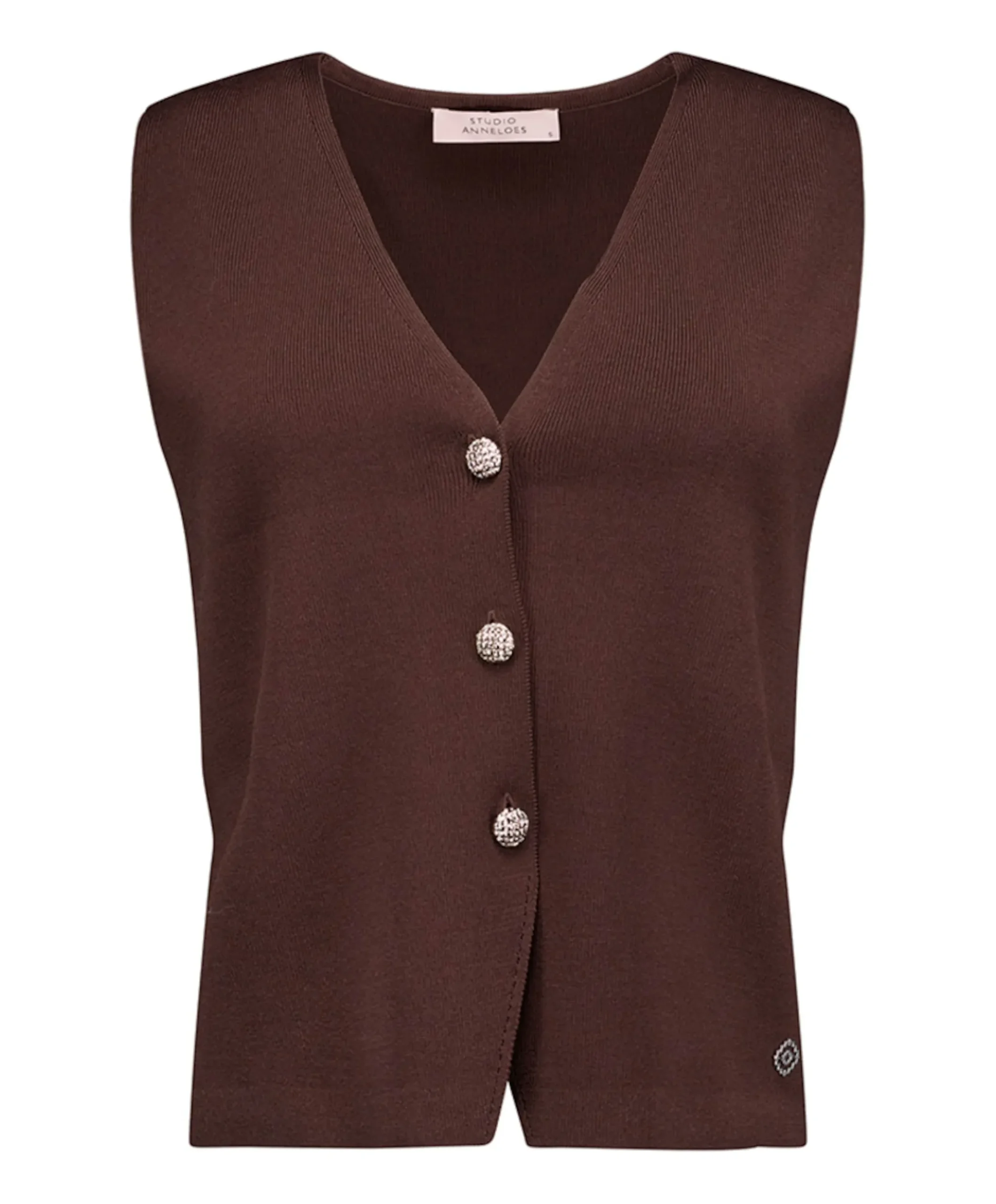 Dames gilet bruin