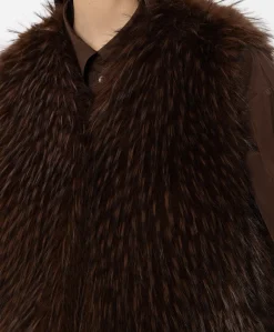Dames gilet bruin