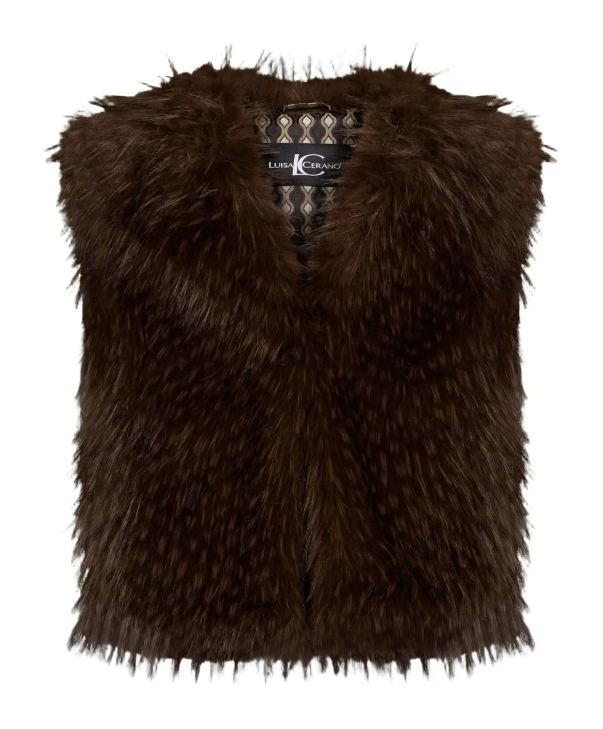 Dames gilet bruin