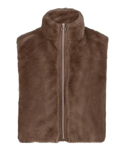 Dames gilet bruin