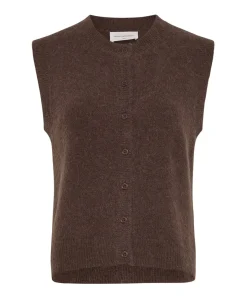 Dames gilet bruin