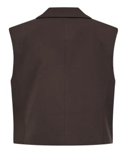 Dames gilet bruin