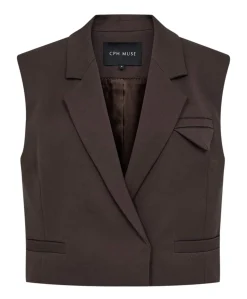 Dames gilet bruin