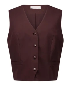 Dames gilet bruin