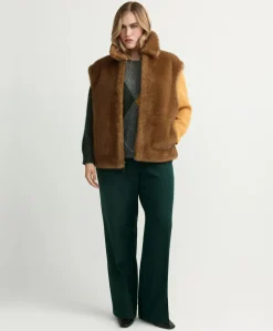 Dames gilet geel