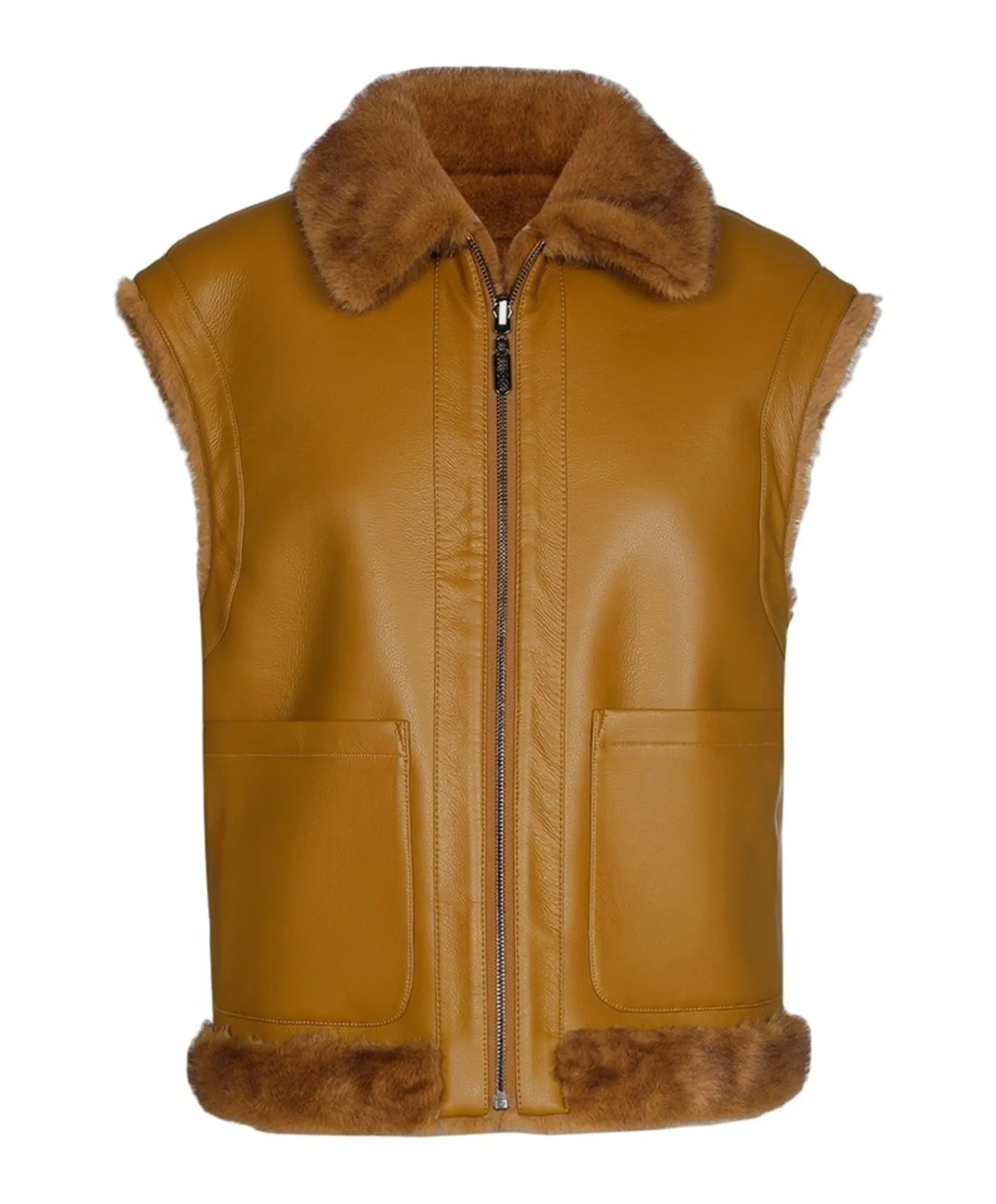 Dames gilet geel