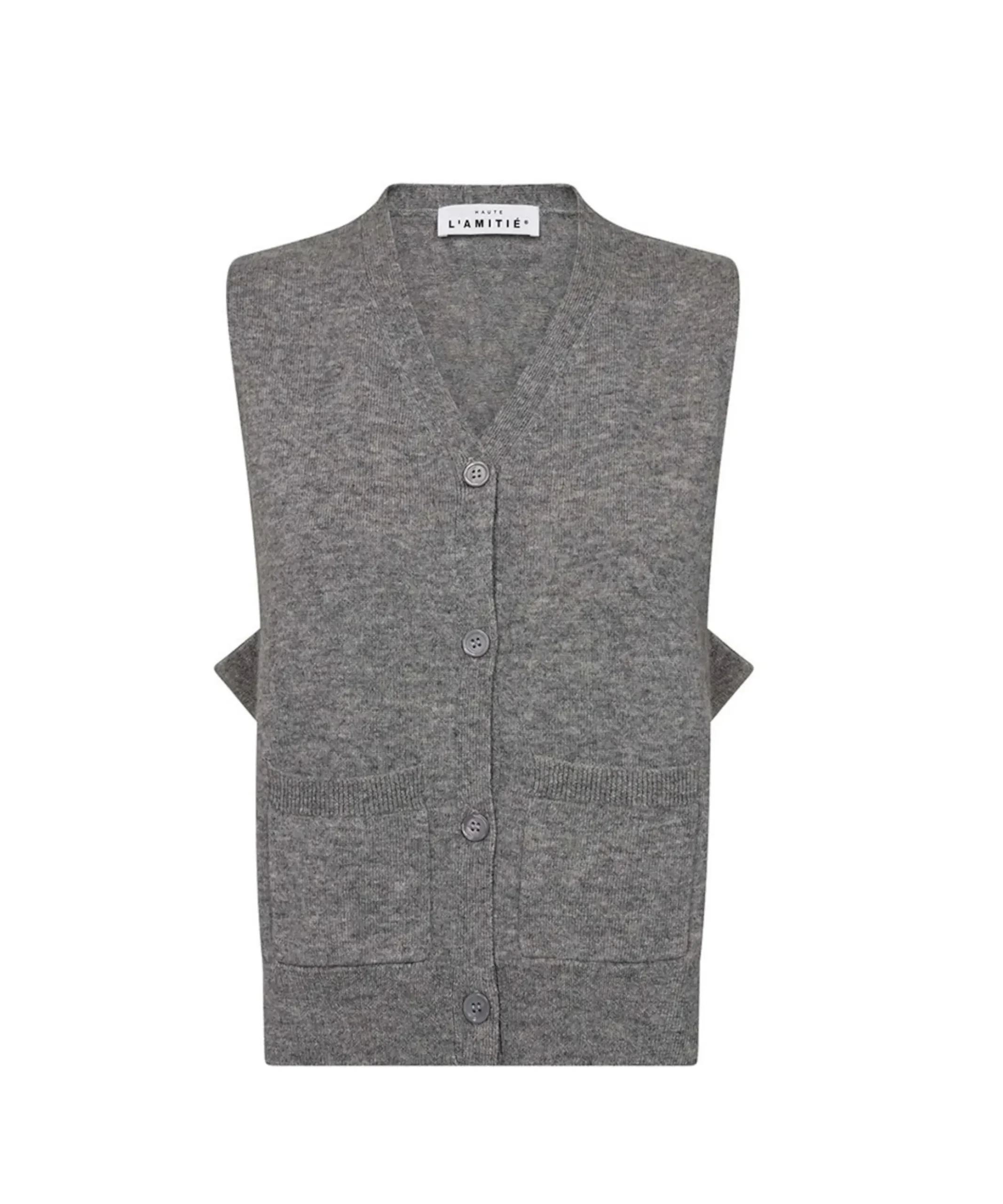 Dames gilet grijs