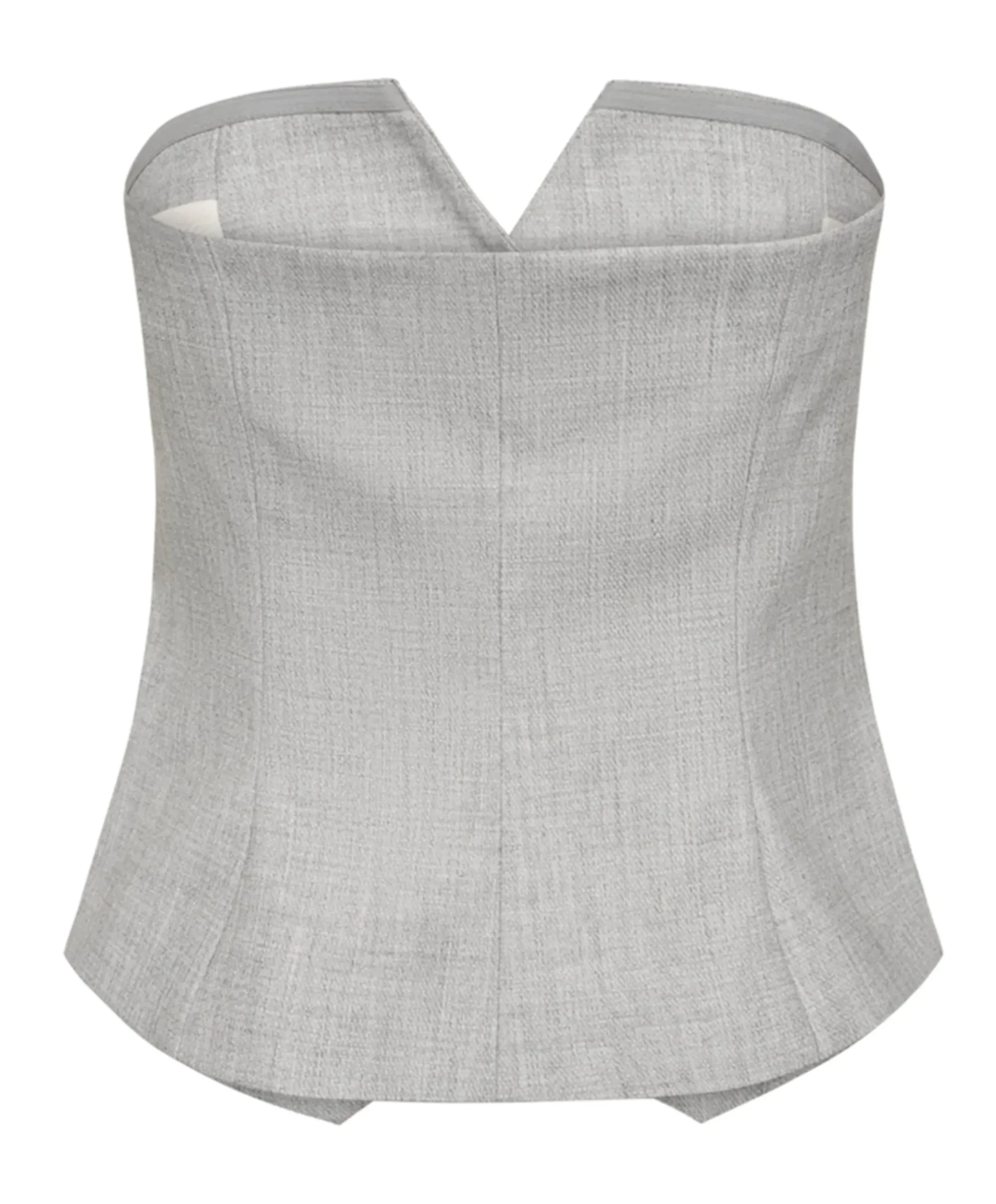 Dames gilet grijs