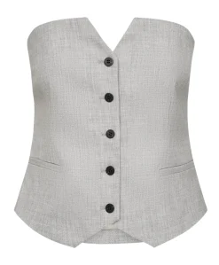 Dames gilet grijs