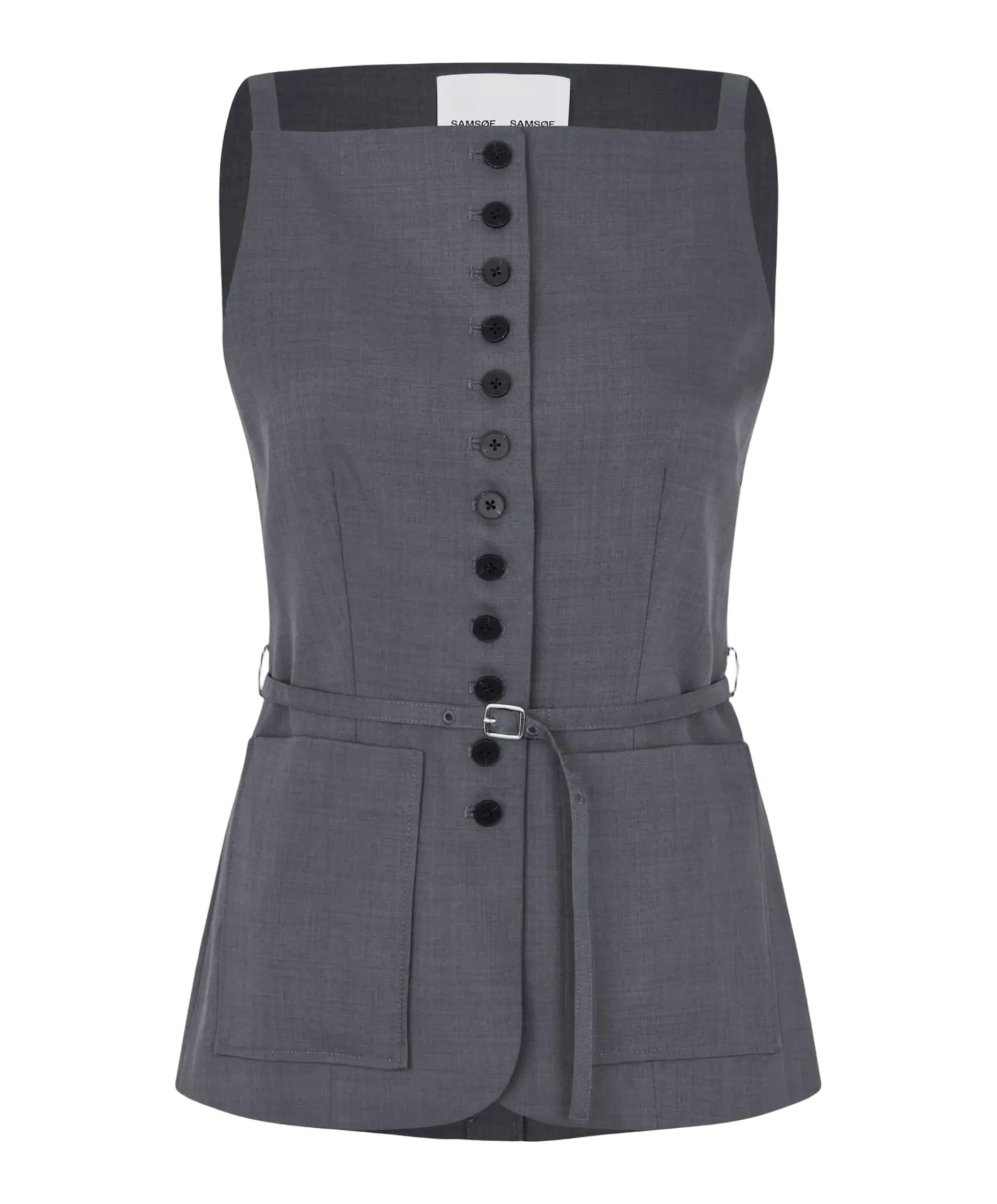 Dames gilet grijs