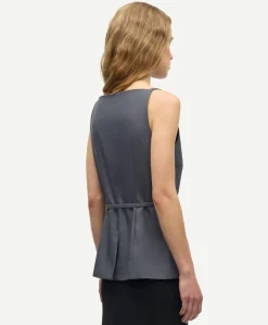 Dames gilet grijs