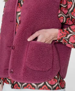Dames gilet roze