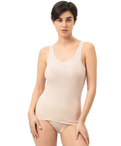 Dames hemd beige
