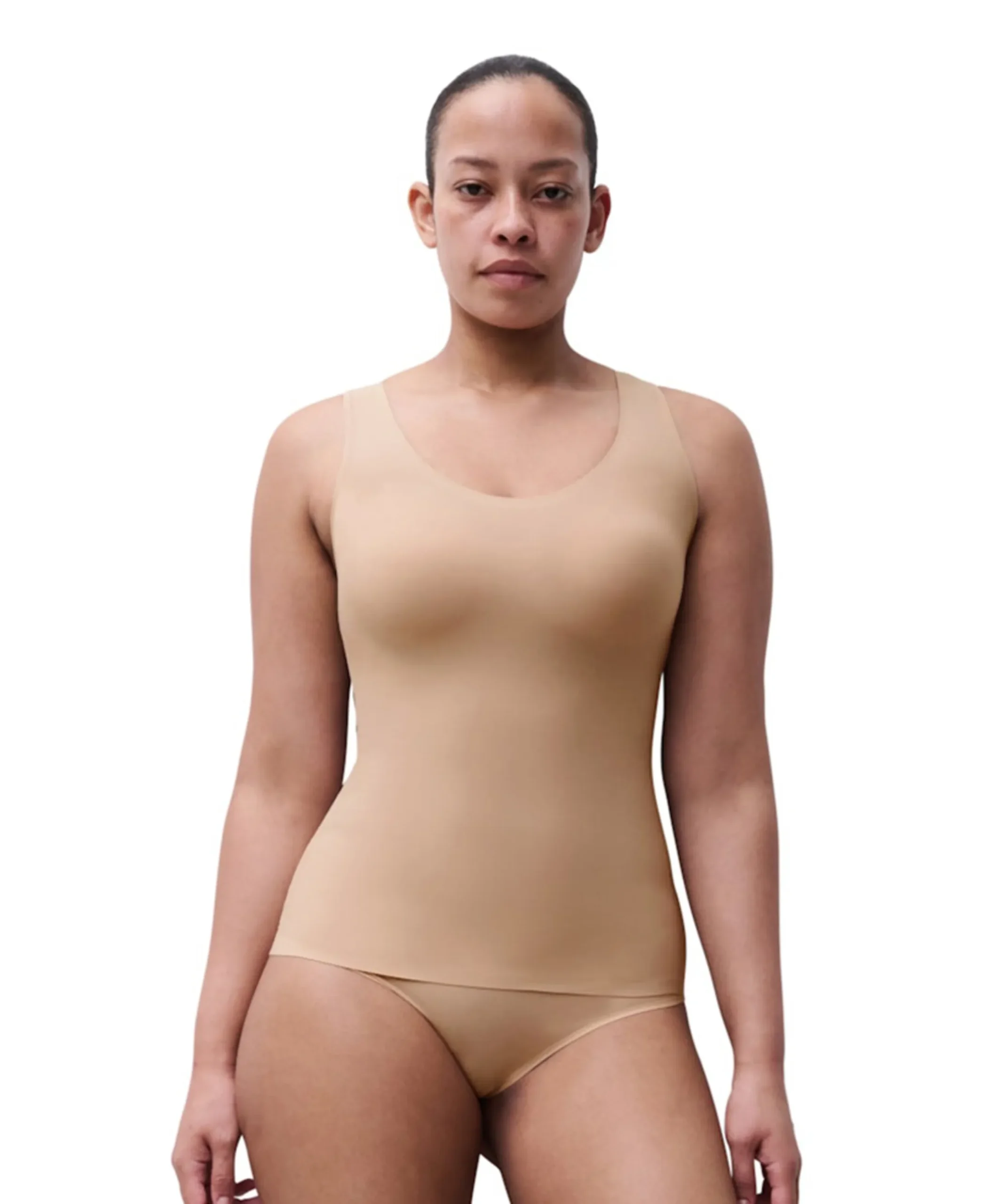 Dames hemd voorgevormd beige