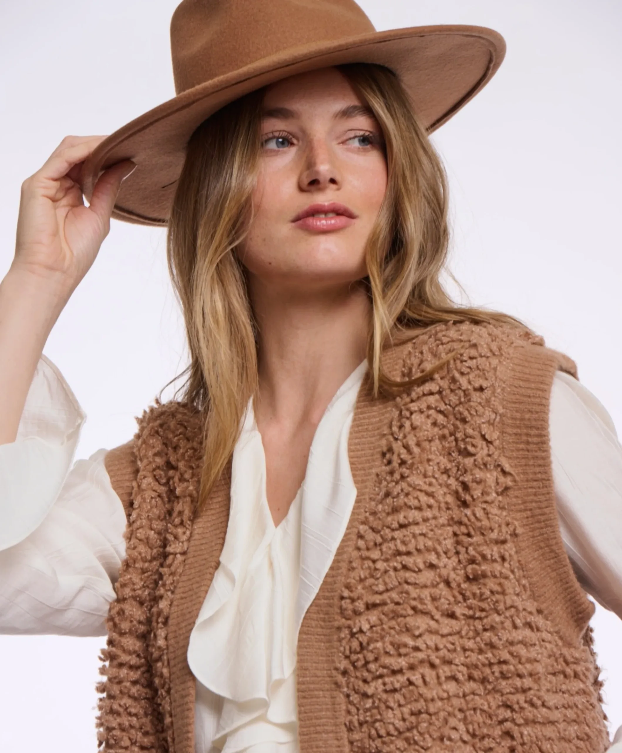 Dames hoed beige