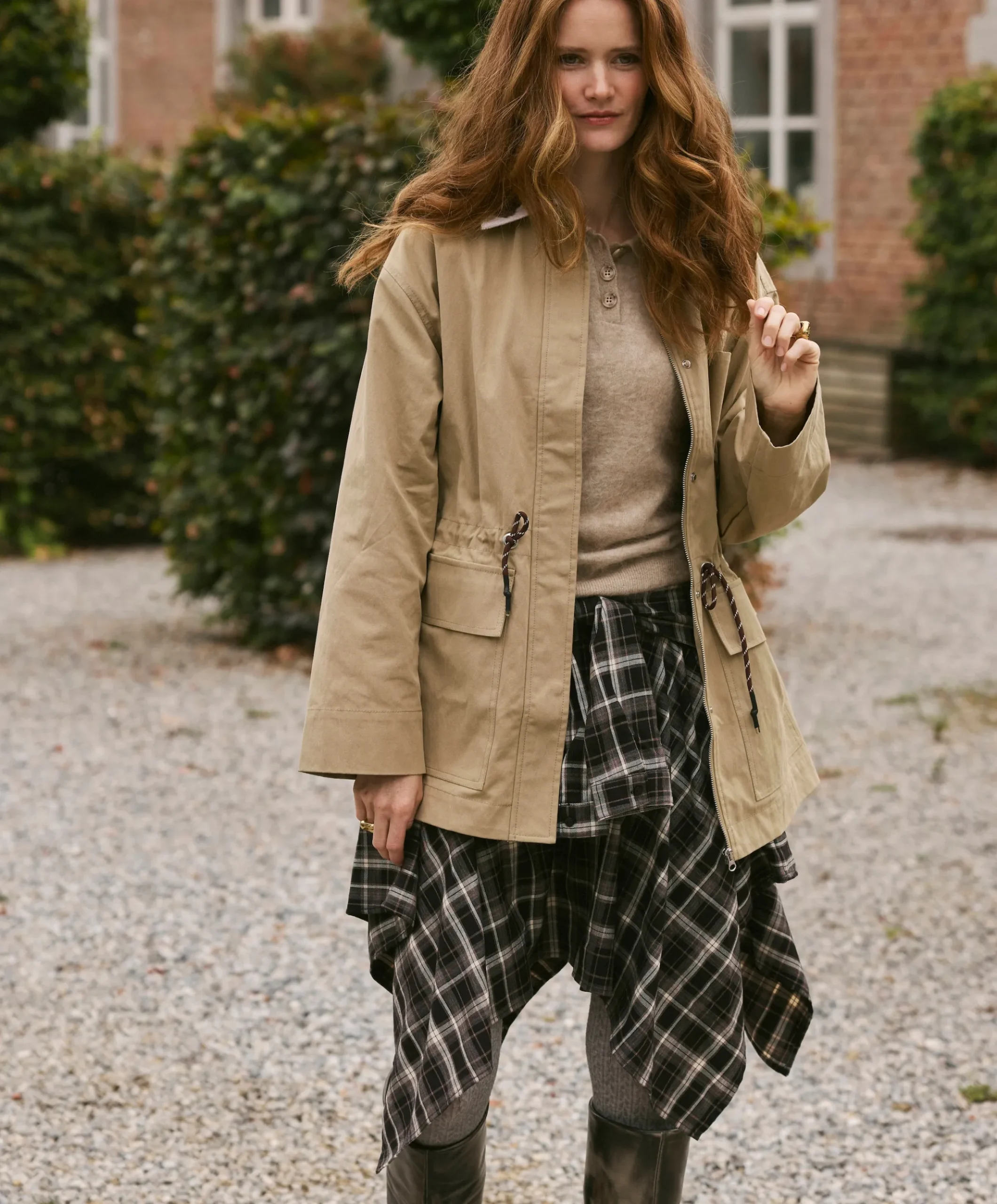 Dames jas beige
