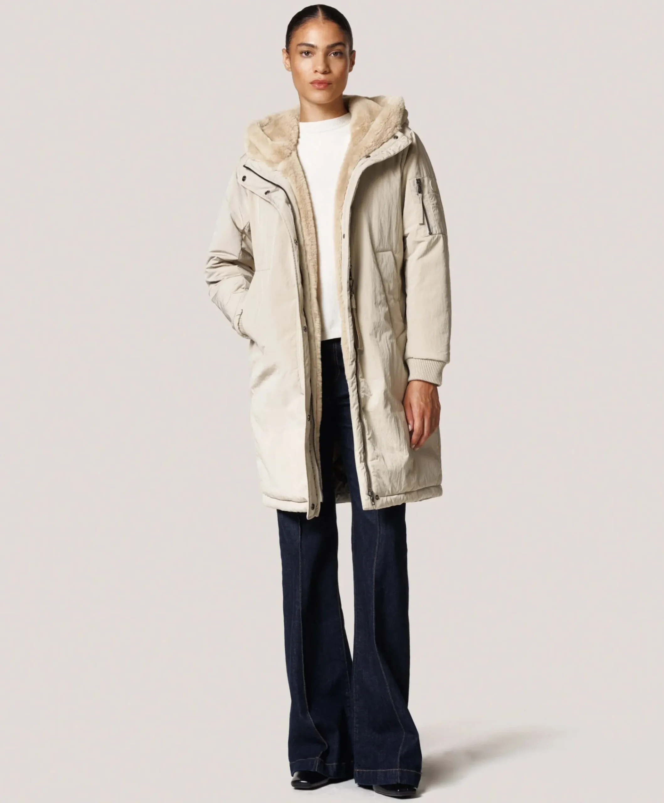 Dames jas beige