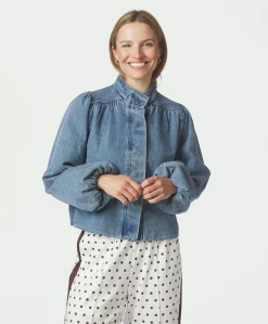 Dames jas blauw
