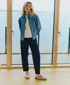 Dames jas blauw