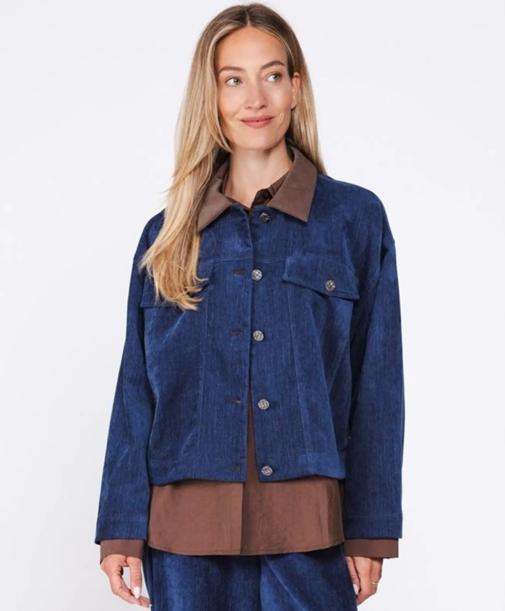 Dames jas blauw