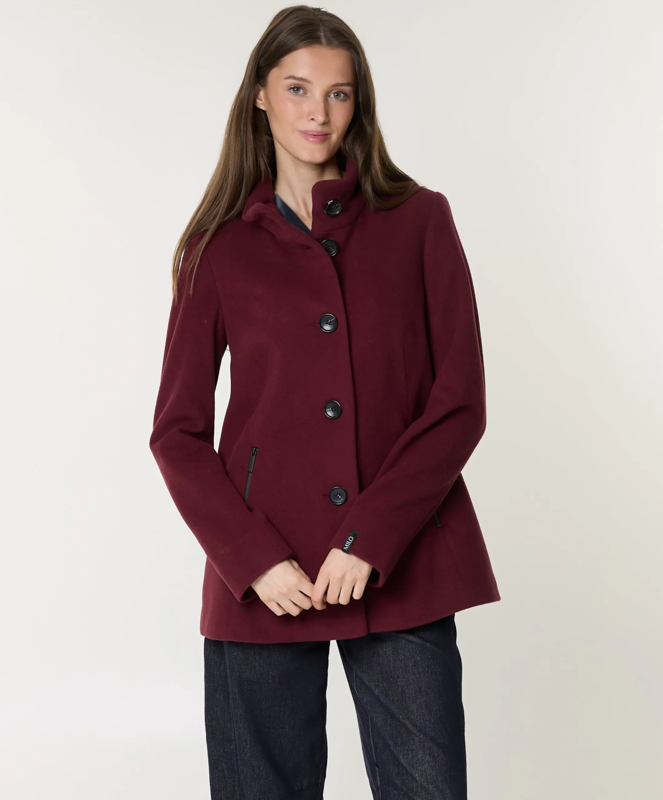Dames jas bordeaux