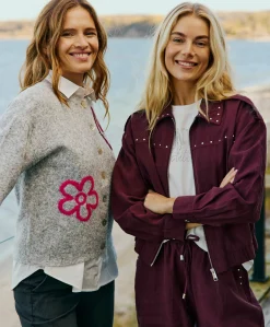 Dames jas bordeaux