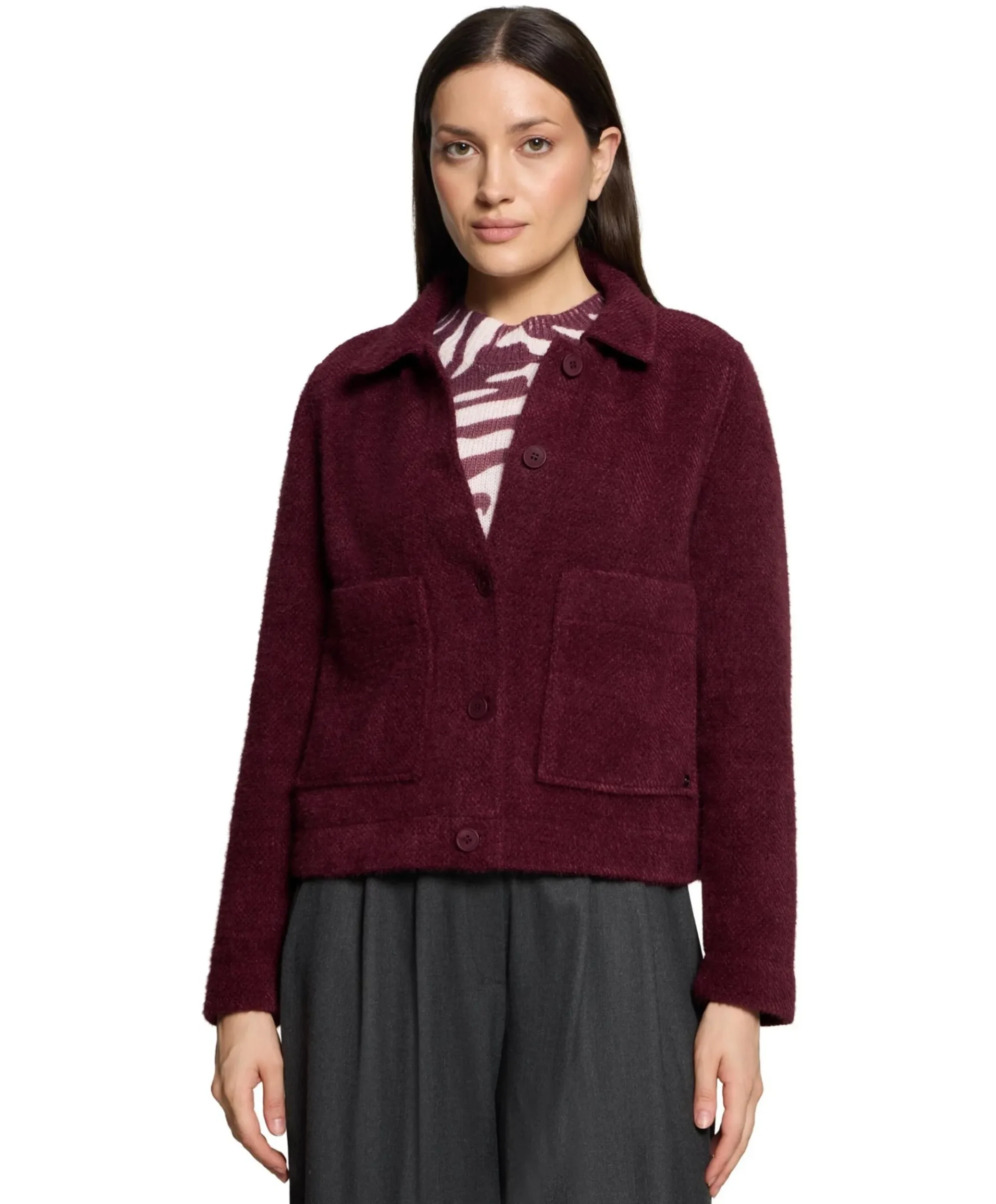 Dames jas bordeaux