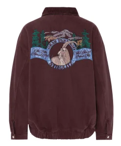 Dames jas bordeaux