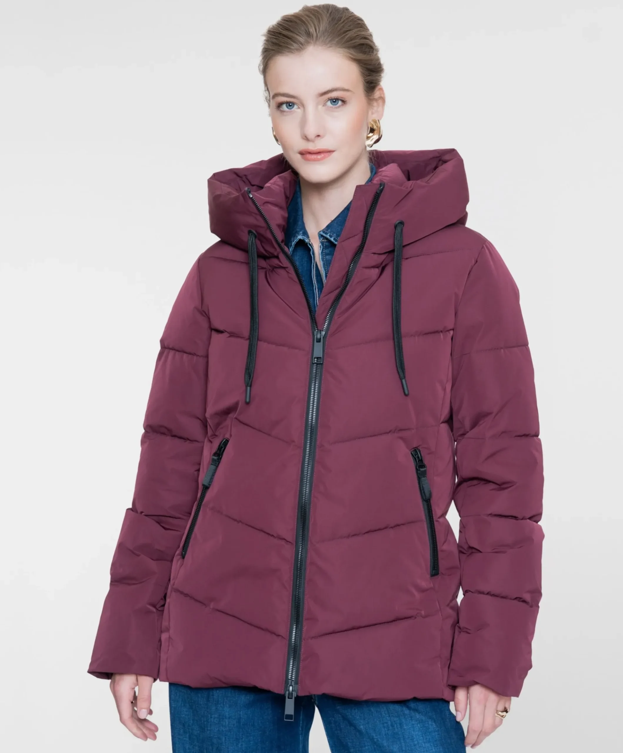 Dames jas bordeaux
