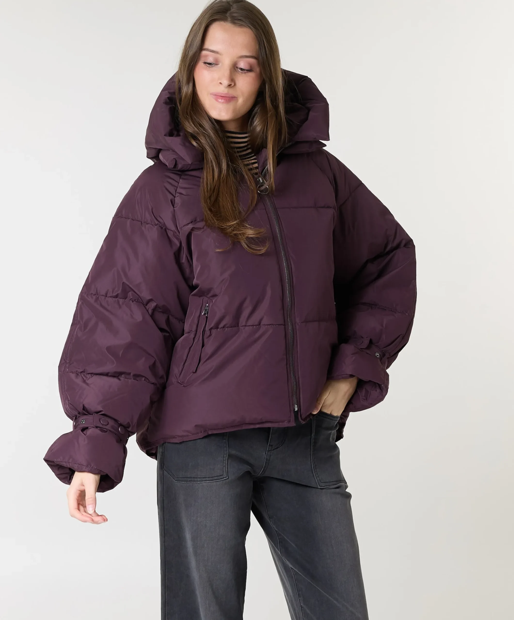 Dames jas bordeaux
