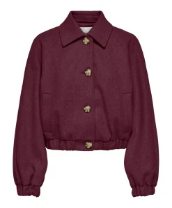 Dames jas bordeaux