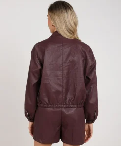 Dames jas bordeaux