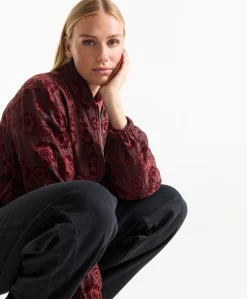 Dames jas bordeaux