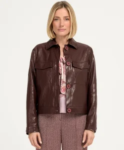 Dames jas bordeaux