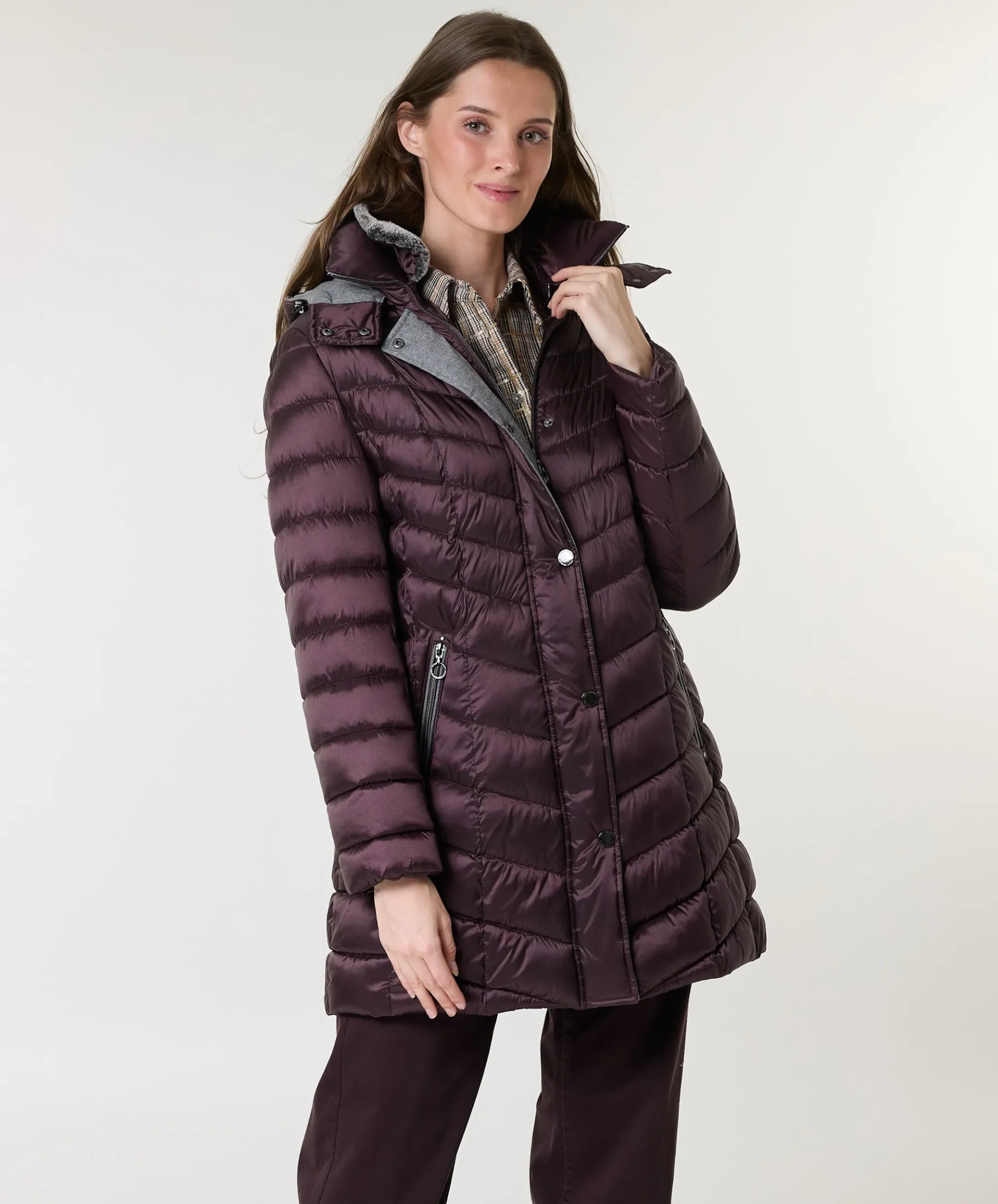 Dames jas bordeaux