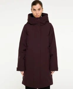 Dames jas bordeaux