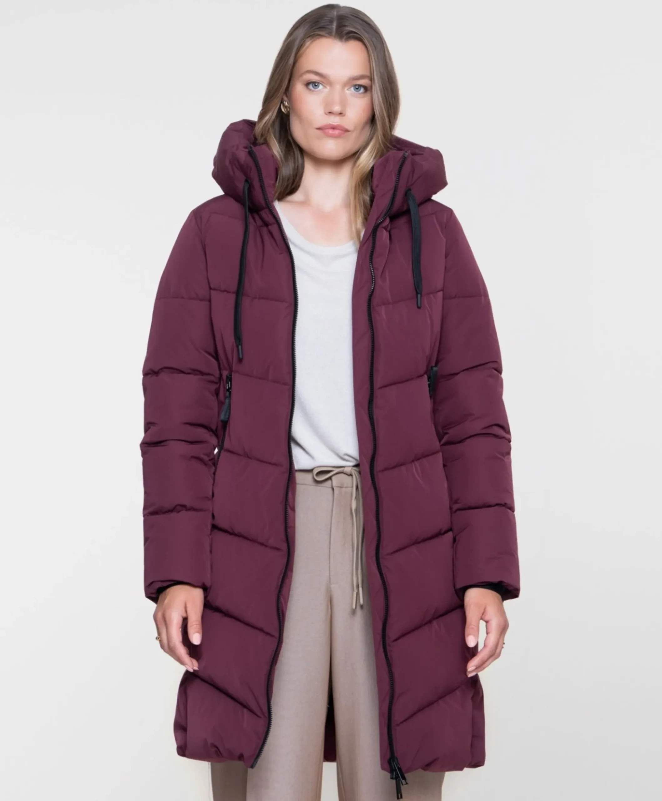 Dames jas bordeaux