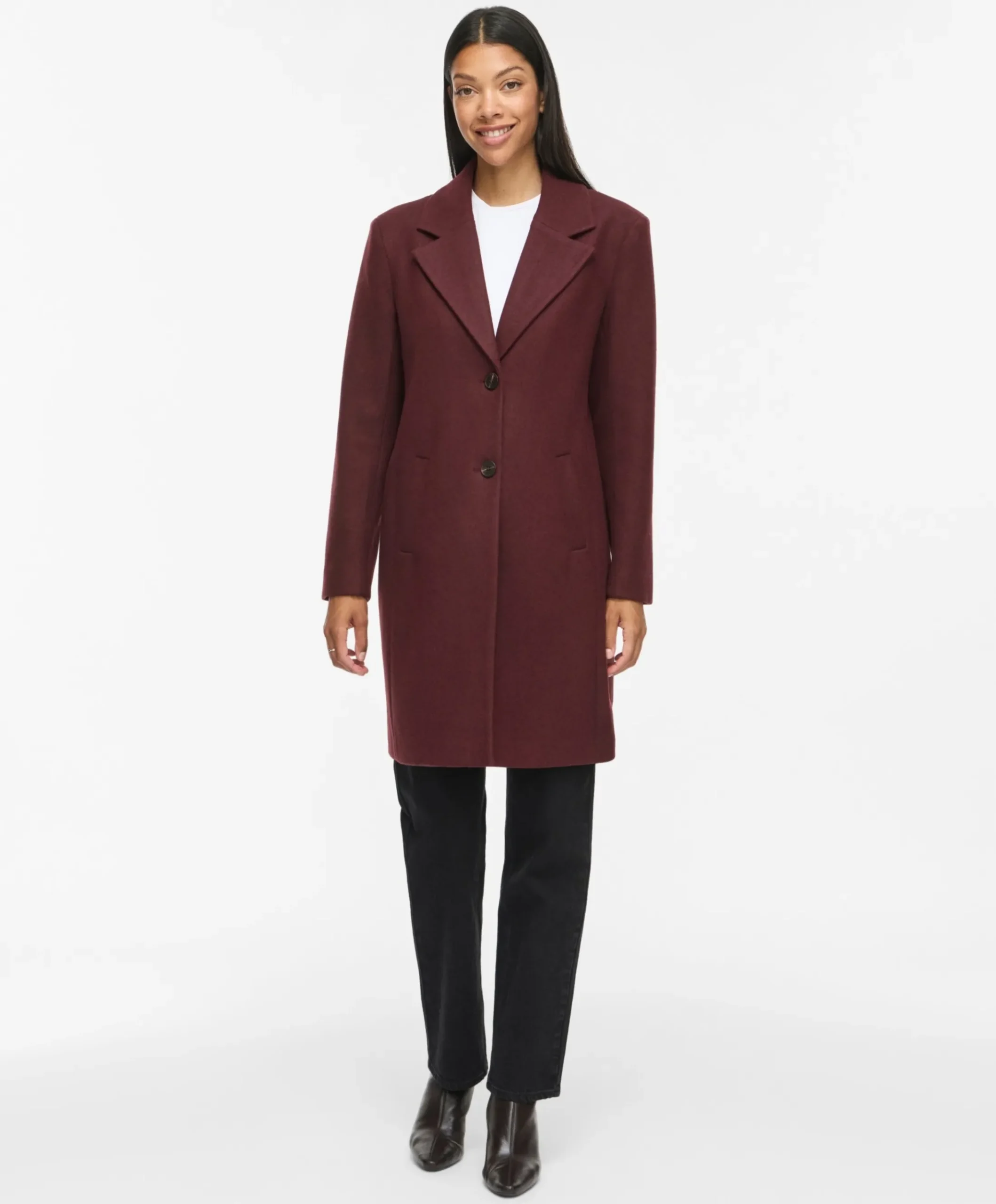 Dames jas bordeaux