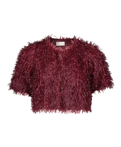 Dames jas bordeaux