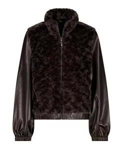 Dames jas bruin