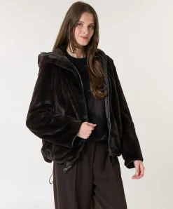 Dames jas bruin