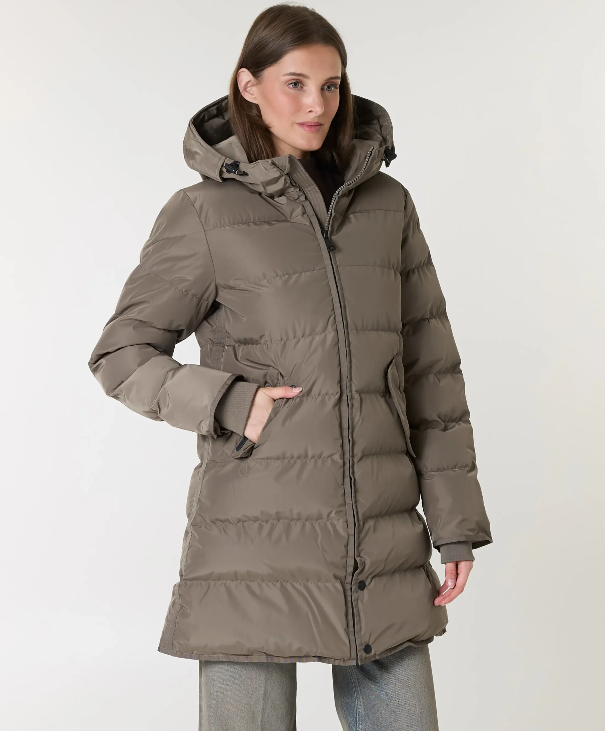 Dames jas bruin