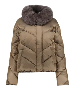 Dames jas bruin