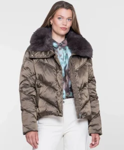 Dames jas bruin