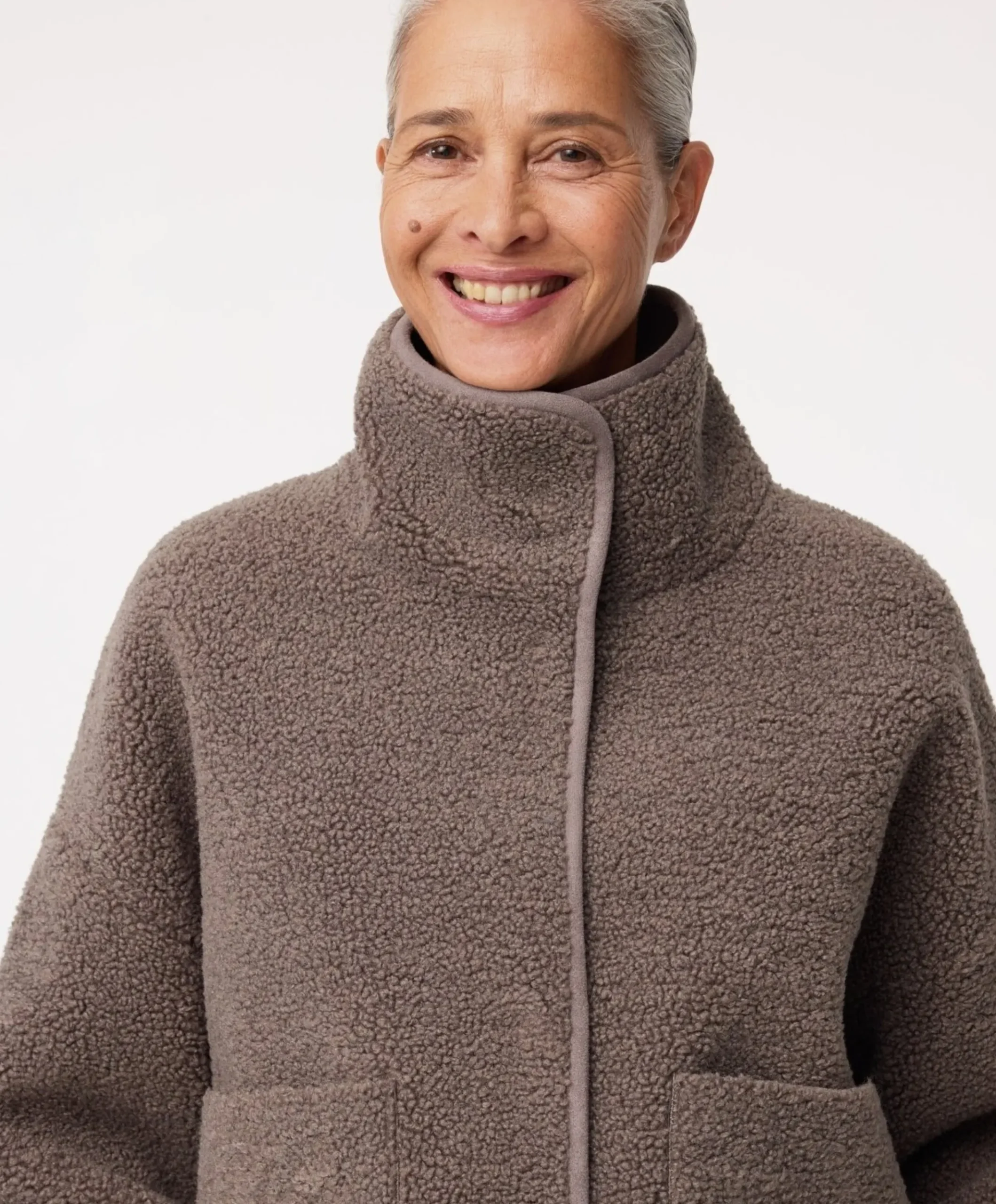 Dames jas bruin