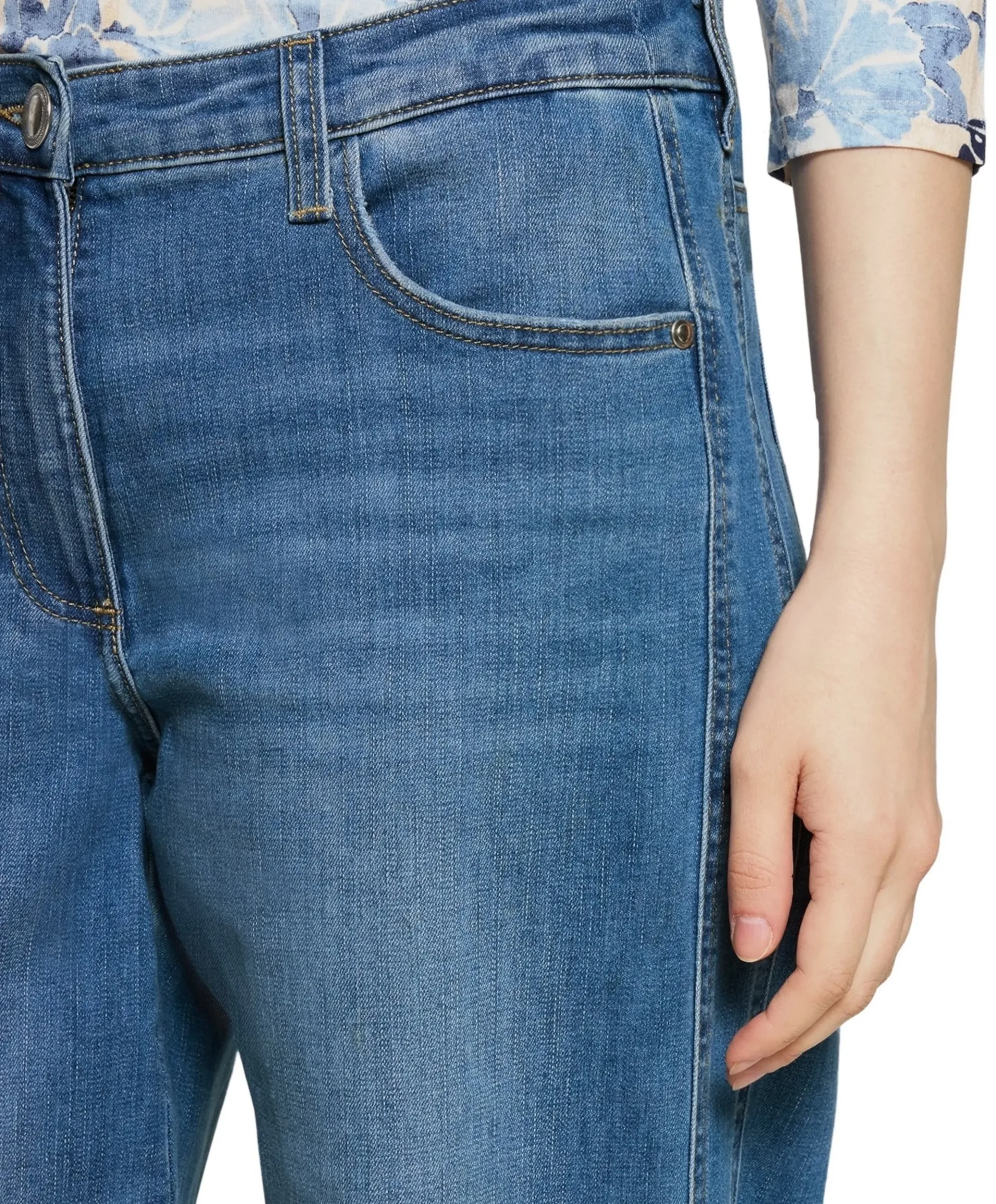 7/8 dames jeans blauw
