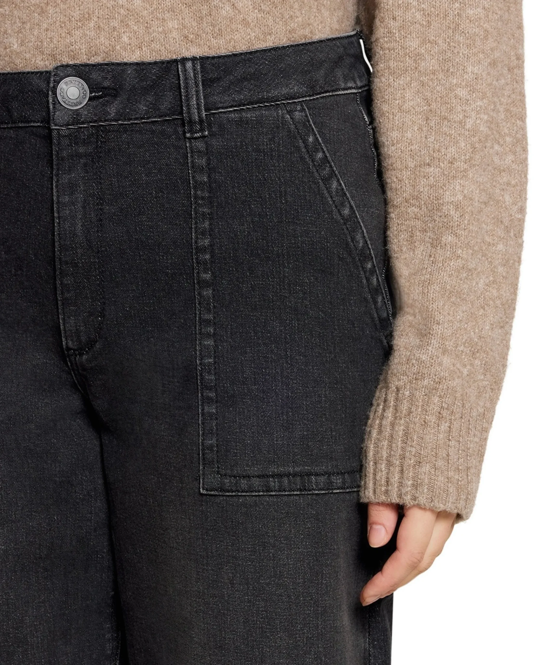 7/8 dames jeans zwart