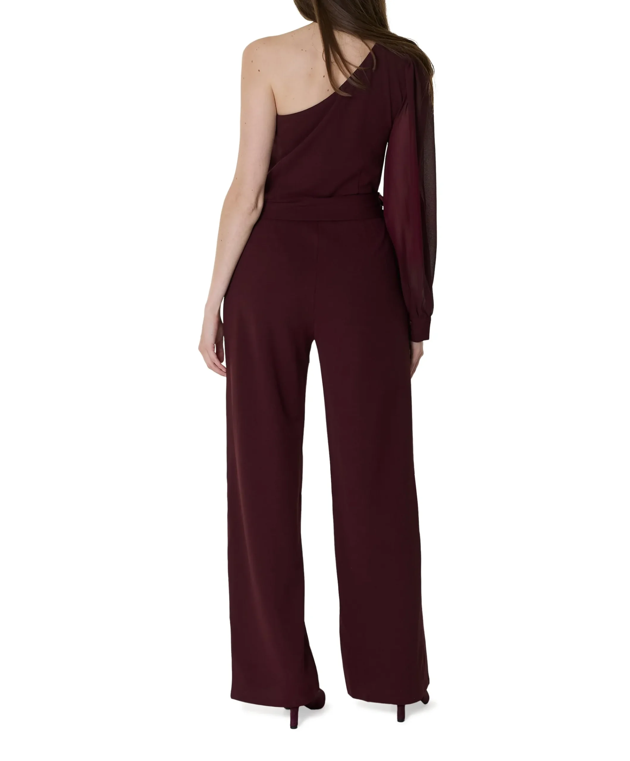 Dames jumpsuit bordeaux